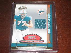 JAKE LONG DOLPHINS 2008 GAME USED CERTIFIED JERSEY CARD  