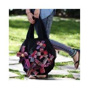  Handmade 3D Daisy Flower Fabric Hobo Bag 