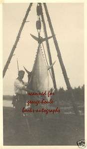 ZANE GREY~ PHOTO 6 x 10 ~ TUNA FISHING 1924  