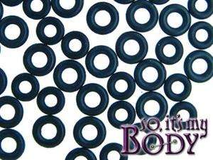 EXTRA* BLACK O RINGS EAR PLUGS TUNNELS 00g   2 PAIRS  