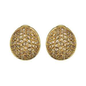 Yossi Harari Rose cut Cognac Diamond Earrings