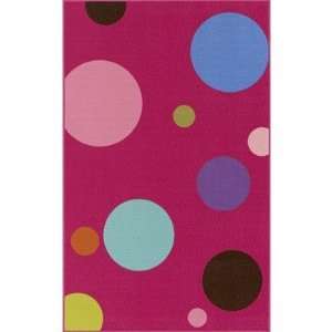  Dalyn Rug Co. FV2FU 4 Ever Young Circle Fuchsia Printed 