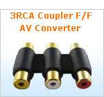RCA 1 In 4 Out AV Splitter for TV DVD +3RCA M/M Cable  