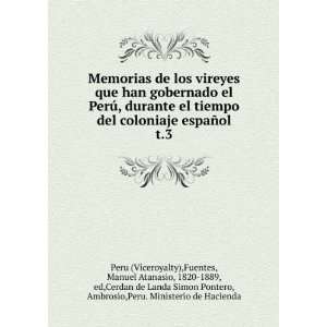   , Ambrosio,Peru. Ministerio de Hacienda Peru (Viceroyalty) Books