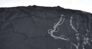SALVAGE Stiletto Snakes T Shirt Gray MEDIUM  