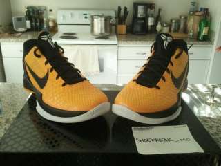 DS NIKE ZOOM KOBE VI TOUR YELLOW 10.5 v del sol bruce lee grinch air 