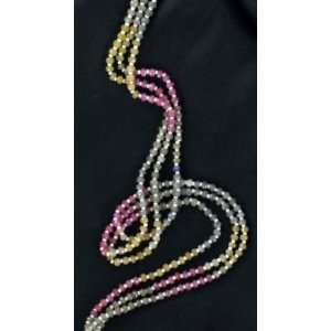  SAPPHIRE FACETED PINK BLUE YELLOW 4mm RONDELLE BEADS 