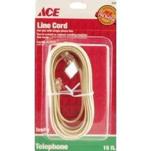  3 each: Ace Modular Telephone Line Cord (32078): Home 