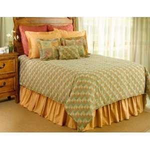   Orange Green Queen Bedding Bed in a Bag Comforter Set: Home & Kitchen