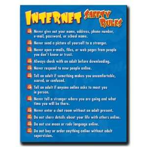 North Star Teacher Resources NS3306 Poster  Internet Safety Rules  12 