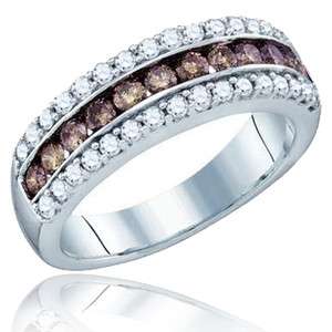   Round Diamond Pave Wedding Ring Anniversary Band 10k White Gold  