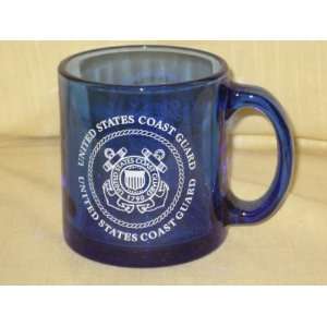  United States Coast Guard Blue Glass Mug 