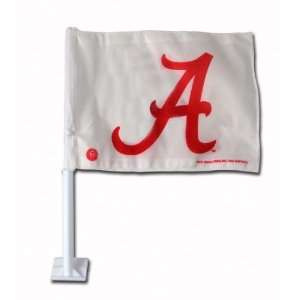  Alabama Crimson Tide Car Flag: White: Sports & Outdoors