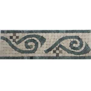  4x12 Floral Border Mosaic Marble Art Tiles Stone Chb 011 