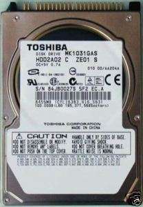 TOSHIBA HDD2A02 100GB 4200RPM 8MB 2.5 ATA 100 IDE HDD  
