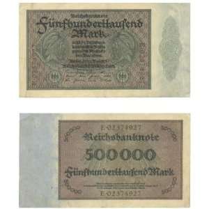  Germany 1923 500,000 Mark, Pick 88a 