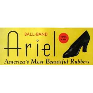  1950s Ball Band Ariel Shoe Rubbers Vintage Advertising 
