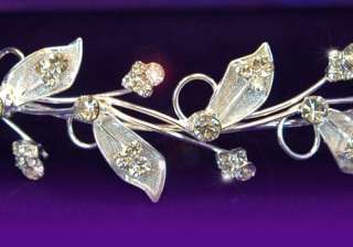 Wedding Prom Leaf Leaves Crystal Headband Tiara T1091  