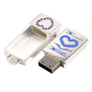  4GB USB Flash Drive Memory Disk LOVE   Blue Electronics