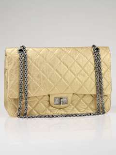 Chanel Gold 2.55 Reissue Quilted Classic Leather 227 Flap Bag  