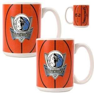  Dallas Mavericks NBA 2pc Ceramic Gameball Mug Set 