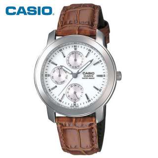 2011 Latest Casio Mens Analog Quartz Watch Leather Day Date MTP 1192E 