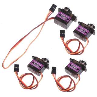 4X MG90S Gear Micro Servo for RC Helicopter Plane Boat Car + Horns 