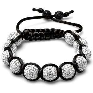 Bracelet Mens Ladies Unisex Hip Hop Style Pave Eleven Crystal White 
