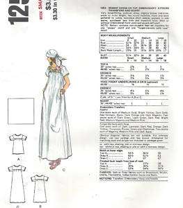 Vintage Vogue 1253 Embroidery & muu muu dress or top sewing PATTERN 