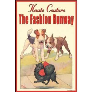  Haute Couture: The Fashion Runway 12x18 Giclee on canvas 