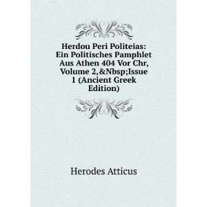   Chr, Volume 2,&Issue 1 (Ancient Greek Edition) Herodes Atticus Books
