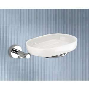  6511 13 Wall Mounted Porcelain Soap Dish With Chrome Mounting 6511 
