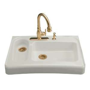   Tile In/Undercounter Kitchen Sink  4 Hole Faucet Drilling K 6536 4 95