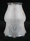 Vintage Victorian Frosted Etched Art Deco Glass Light /