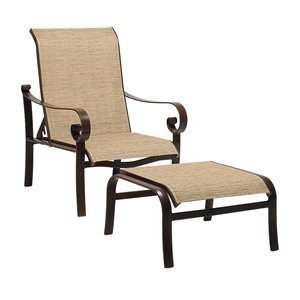  Woodard Belden Sling Lounge Chair & Ottoman Set   62H435 