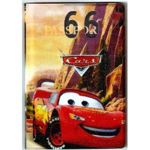 Cars Movie w Lightning McQueen Glittery Disney Passport Cover ~ Race 