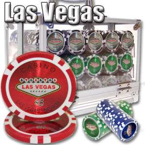 600 ct Las Vegas Poker Chips 14 grams WPT 14g Laser  