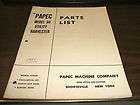 Papec Manual for Forage Harvesters No. 151,151A, 151C