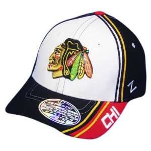   CHICAGO BLACKHAWKS BLACK FLEX FIT XL XLARGE HAT CAP