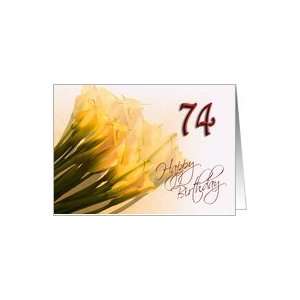  74th Happy Birthday   Calla Lilies Card Toys & Games