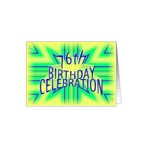  76th Birthday Party Invitation Bright Star Card: Toys 