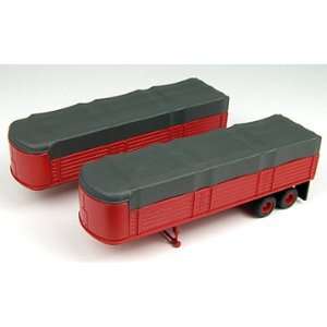  HO 32 Covered Trailer, Red (2): Toys & Games