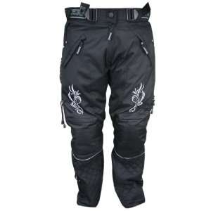 Vulcan NF 72900 Womens Armored Black Textile Motorcycle Pants   Size 