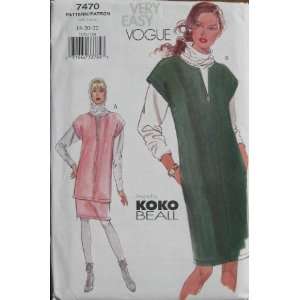  Vogue Pattern 7470 Koko Beall Design Jumper, Tunic, Top 