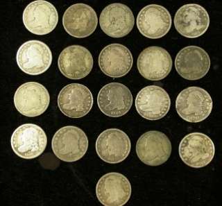 21) CAPPED BUST DIME LOT ID#OO763  