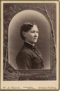 1880s cabinet photo STATELY WOMAN Grass Valley CA  