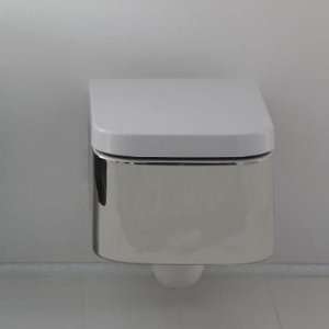 Scarabeo by Nameeks 8301 Next Wall Hung Toilet Finish: Black and White 