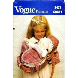  Vogue 8473 Vintage Craft Sewing Pattern Doll Carrier 
