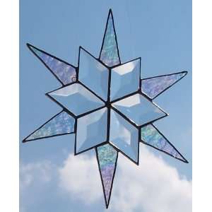  Clear Beveled Glass Snowflake Suncatcher
