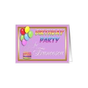  Francesca Birthday Party Invitation Card Toys & Games